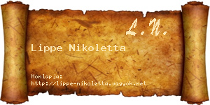 Lippe Nikoletta névjegykártya