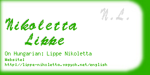 nikoletta lippe business card